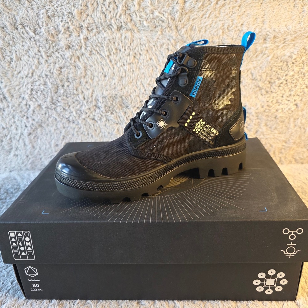 Palladium Pampa Witch Queen Bungie Black‎ Boots Mens Kids 3.5 Womens 5